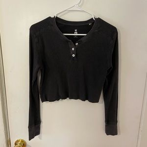 PACSUN long sleeve buttoned tshirt